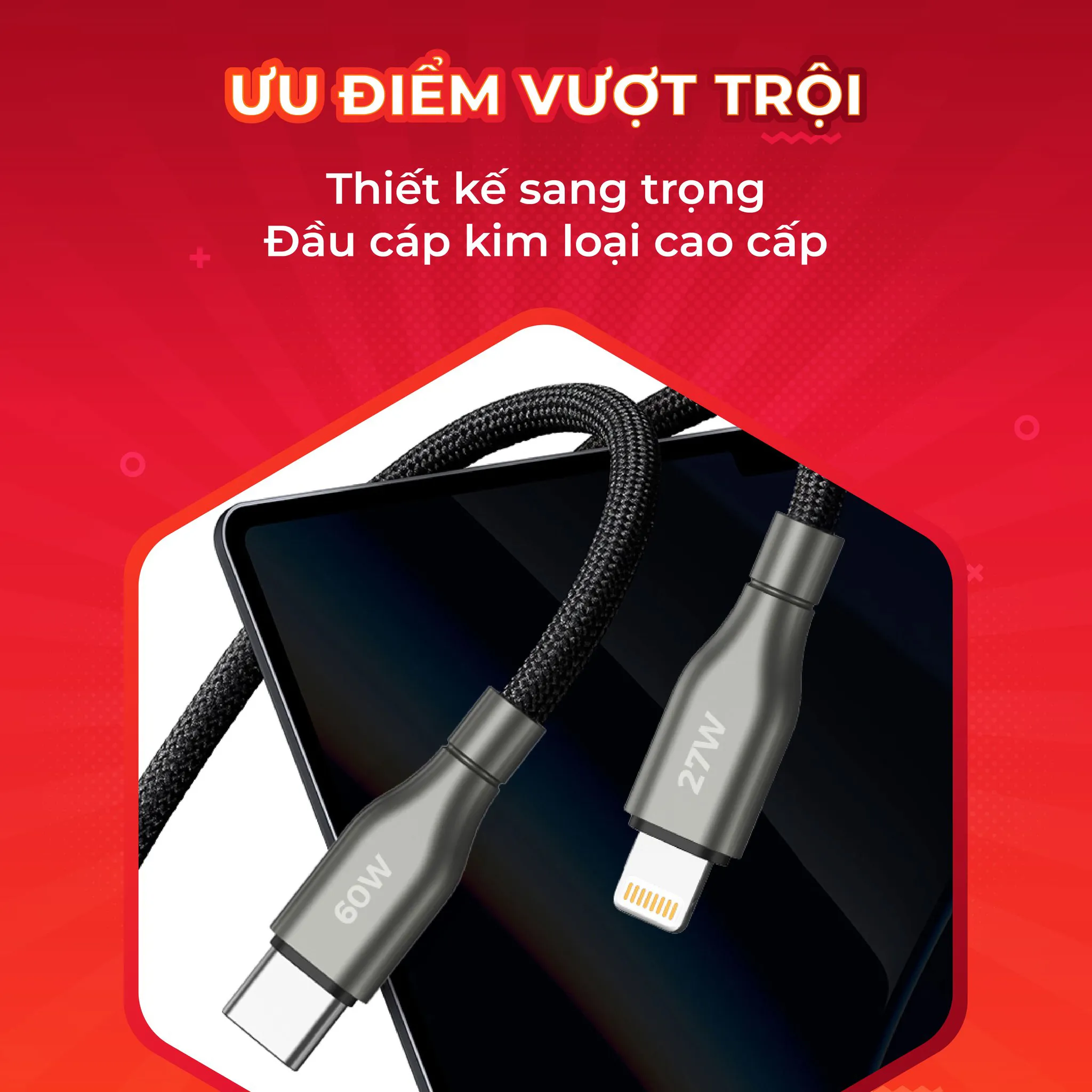 Cáp sạc cao cấp TP2C Tùng Phong