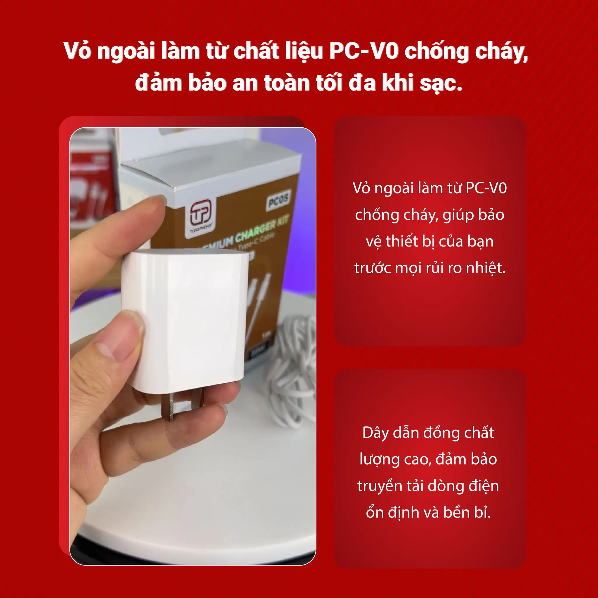 Bộ Sạc Nhanh PC05 an toàn tối đa