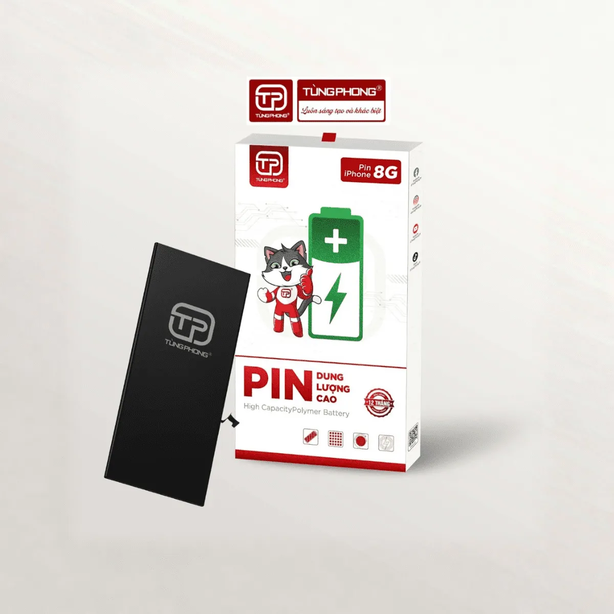 PIN IPHONE 8 DUNG LƯỢNG CAO - THƯƠNG HIỆU TÙNG PHONG