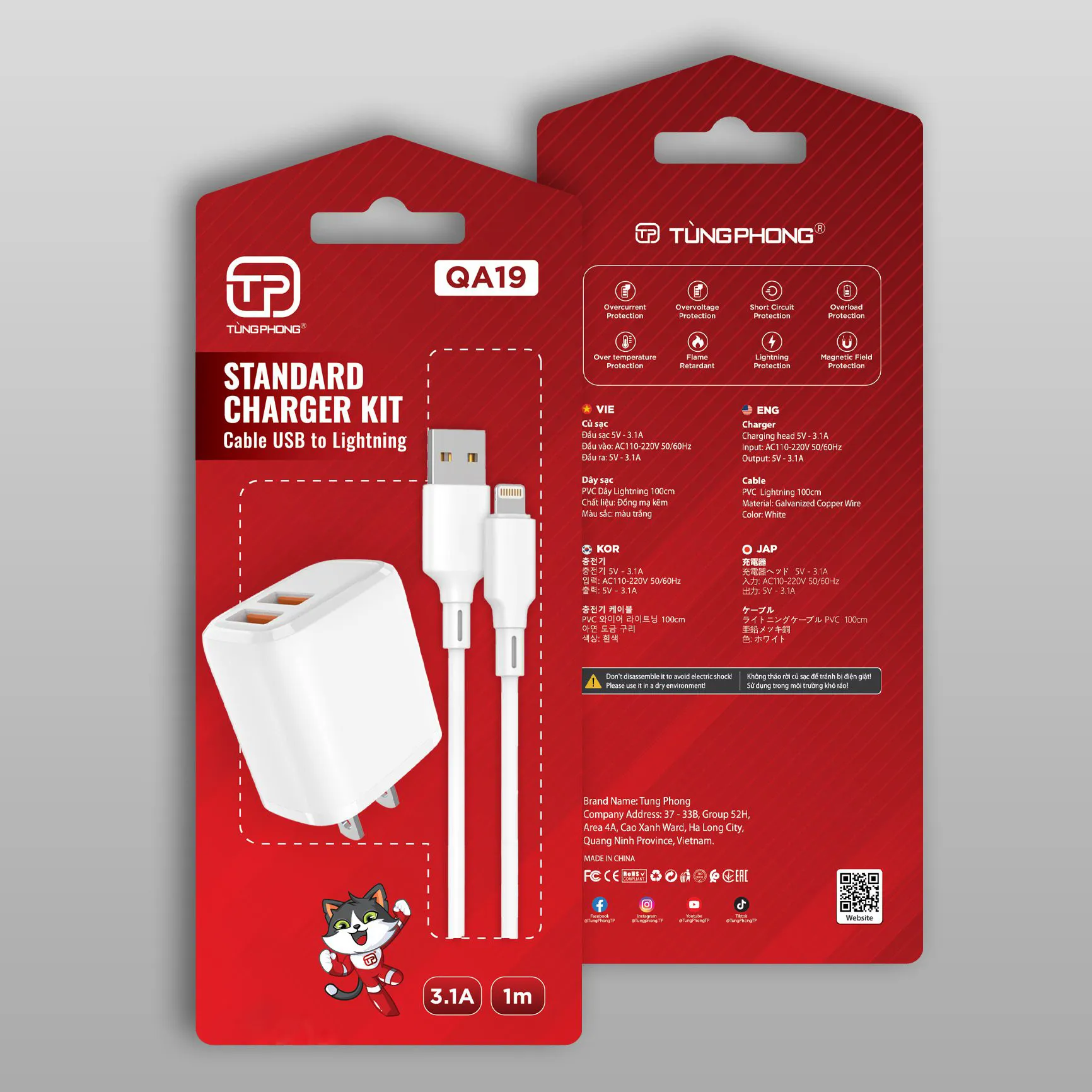 BỘ SẠC QA19 - SẠC NHANH 3.1A. TƯƠNG THÍCH MỌI THIẾT BỊ ANDROID 