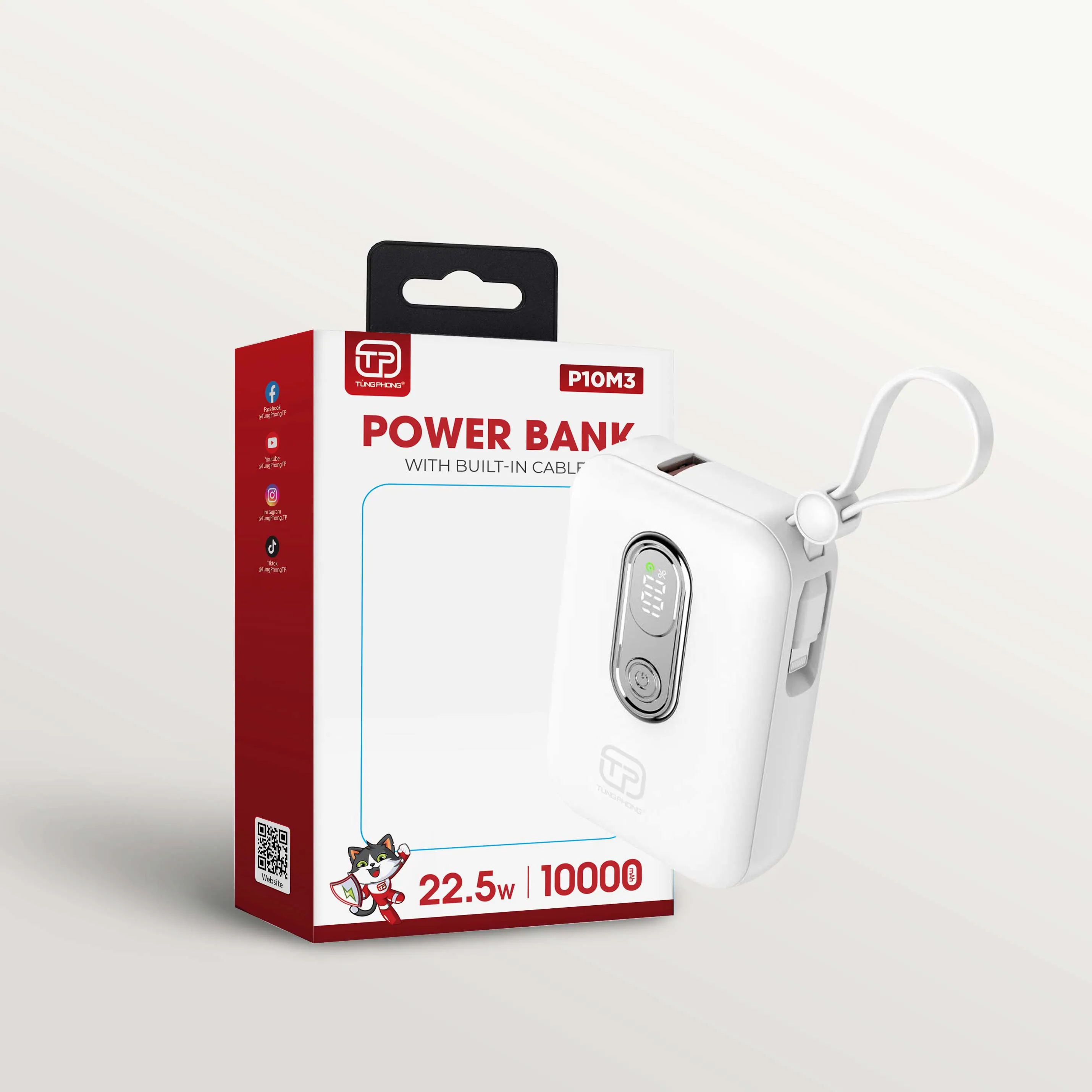 SẠC DỰ PHÒNG P10M3 - DUNG LƯỢNG 10.000MAH. NHỎ GỌN, SẠC NHANH