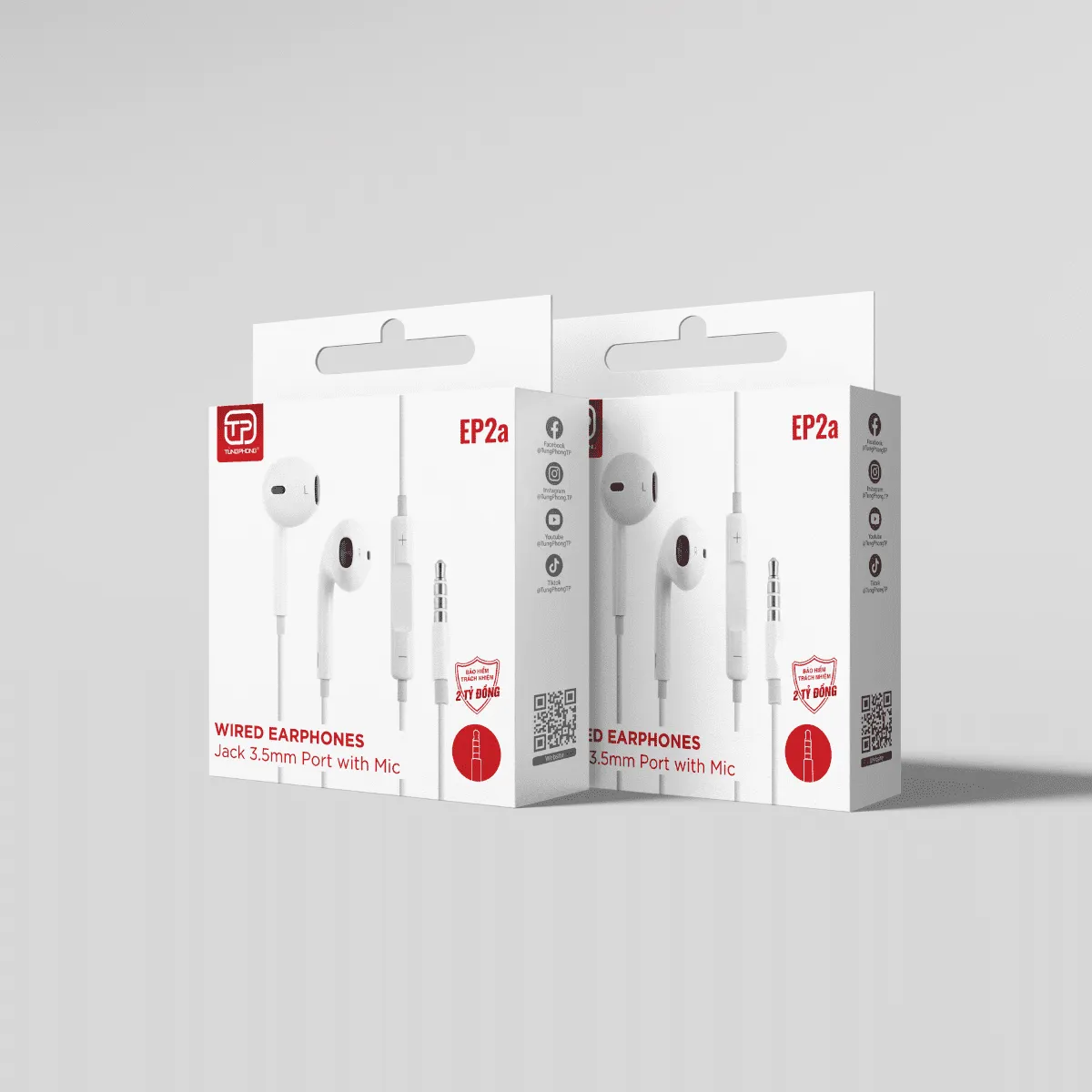 TAI NGHE EP2A - CỔNG 3.5MM. HỖ TRỢ MICRO ĐÀM THOẠI