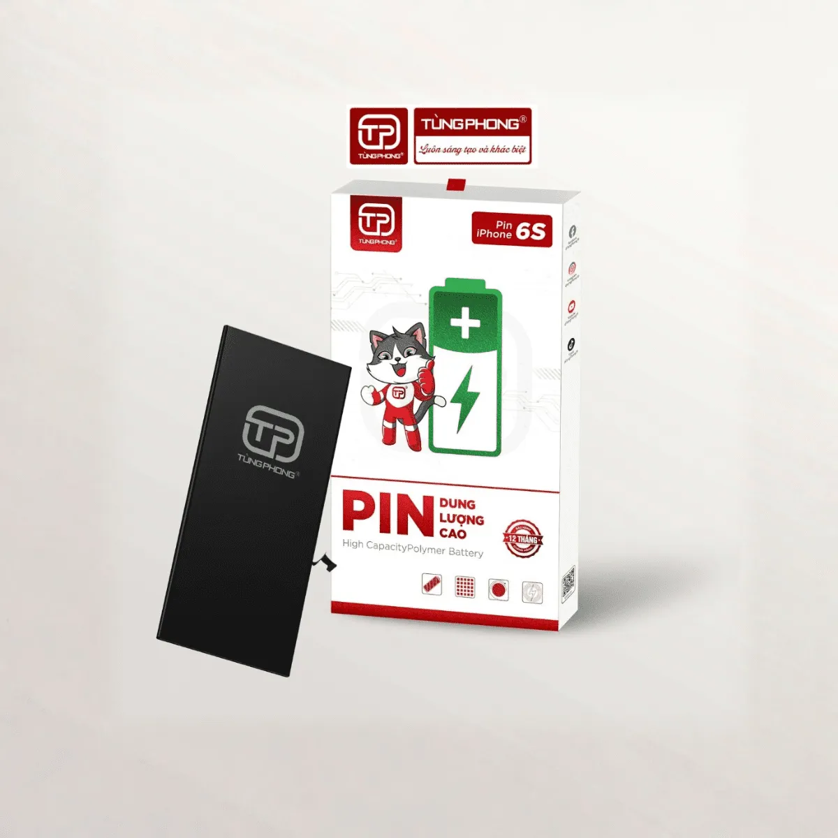 PIN IPHONE 6S DUNG LƯỢNG CAO - THƯƠNG HIỆU TÙNG PHONG