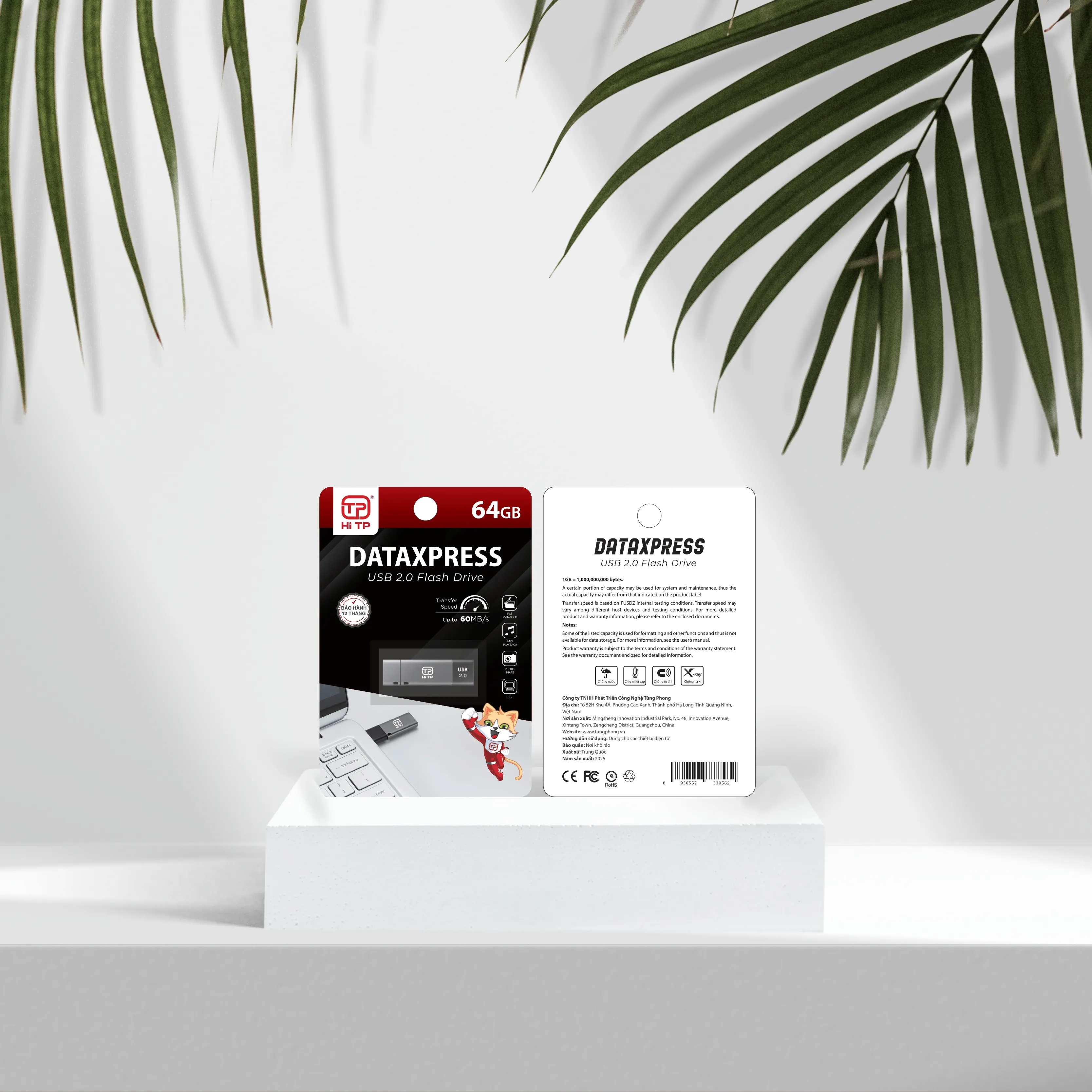 USB 64GB HI TP - USB 2.0 FLASH DRIVE. HIỆU SUẤT BỀN BỈ GẤP ĐÔI