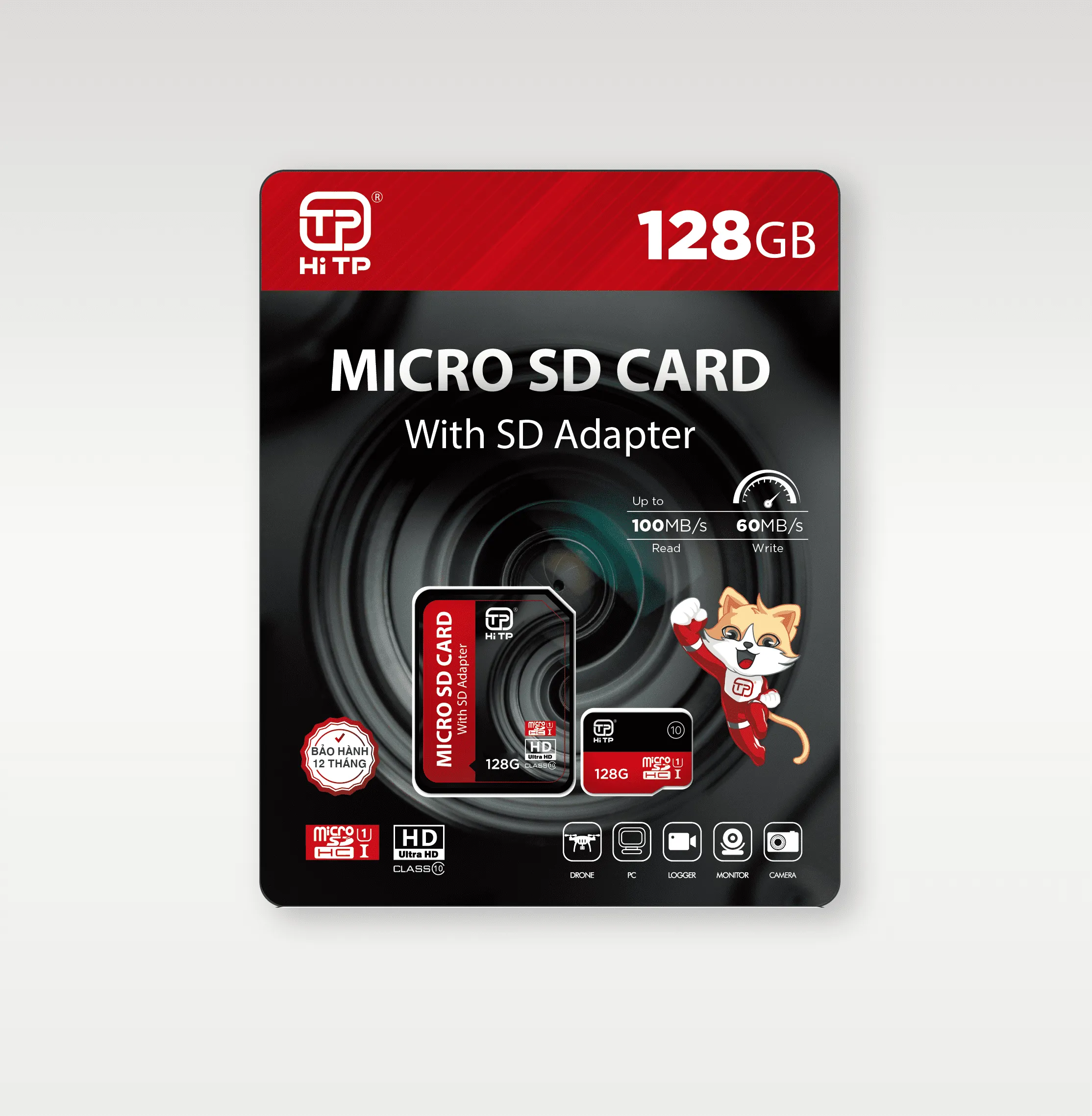 THẺ NHỚ HI TP 128GB. CLASS 10. TỐC ĐỘ 100MB/S