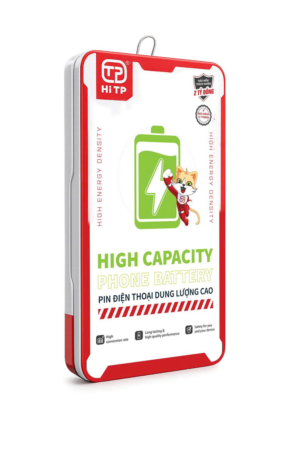 PIN IPHONE X DUNG LƯỢNG CAO - THƯƠNG HIỆU HI TP (HỘP SẮT)