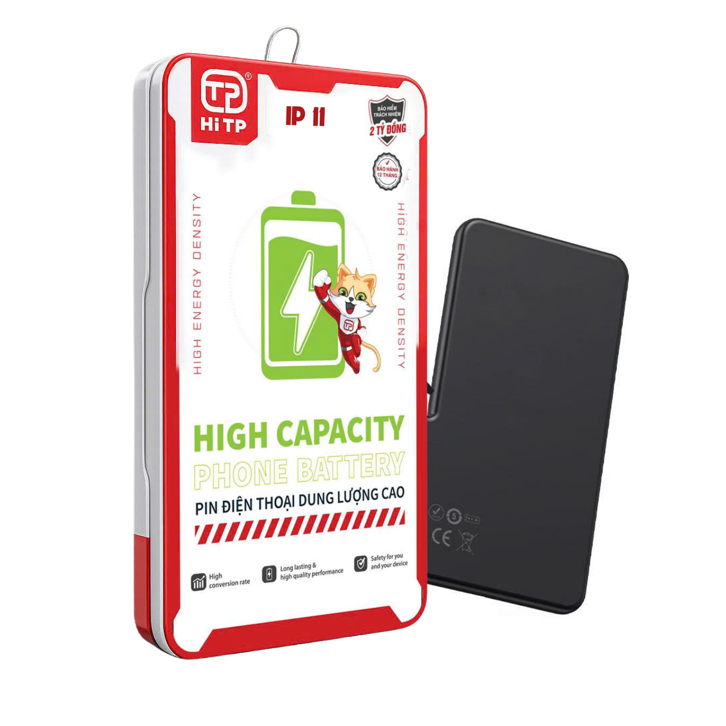 PIN IPHONE 11 DUNG LƯỢNG CAO - THƯƠNG HIỆU HI TP (HỘP SẮT)