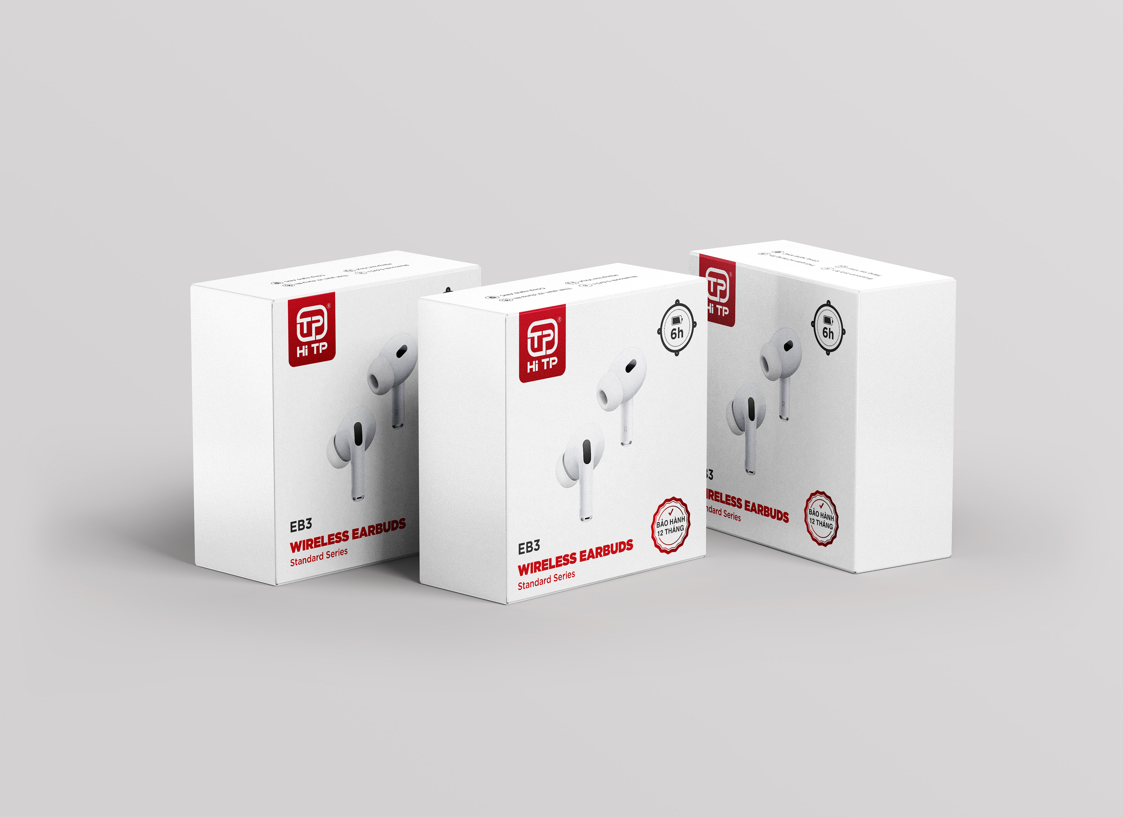 TAI NGHE EB3 - BLUETOOH 5.0, MÀNG LOA VINYL, PIN BỀN BỈ